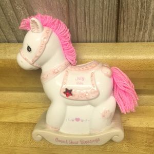 PRECIOUS MOMENTS July Horse "Piggy" Bank